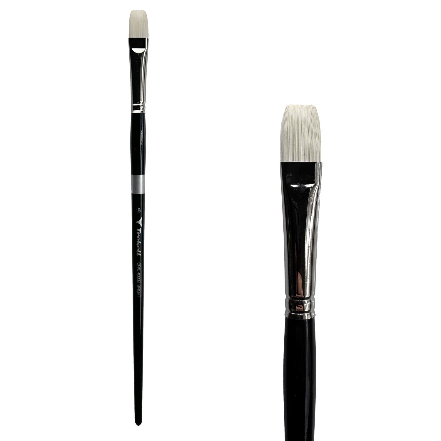 Trekell Opal #8 Bright Brush - Long Handle