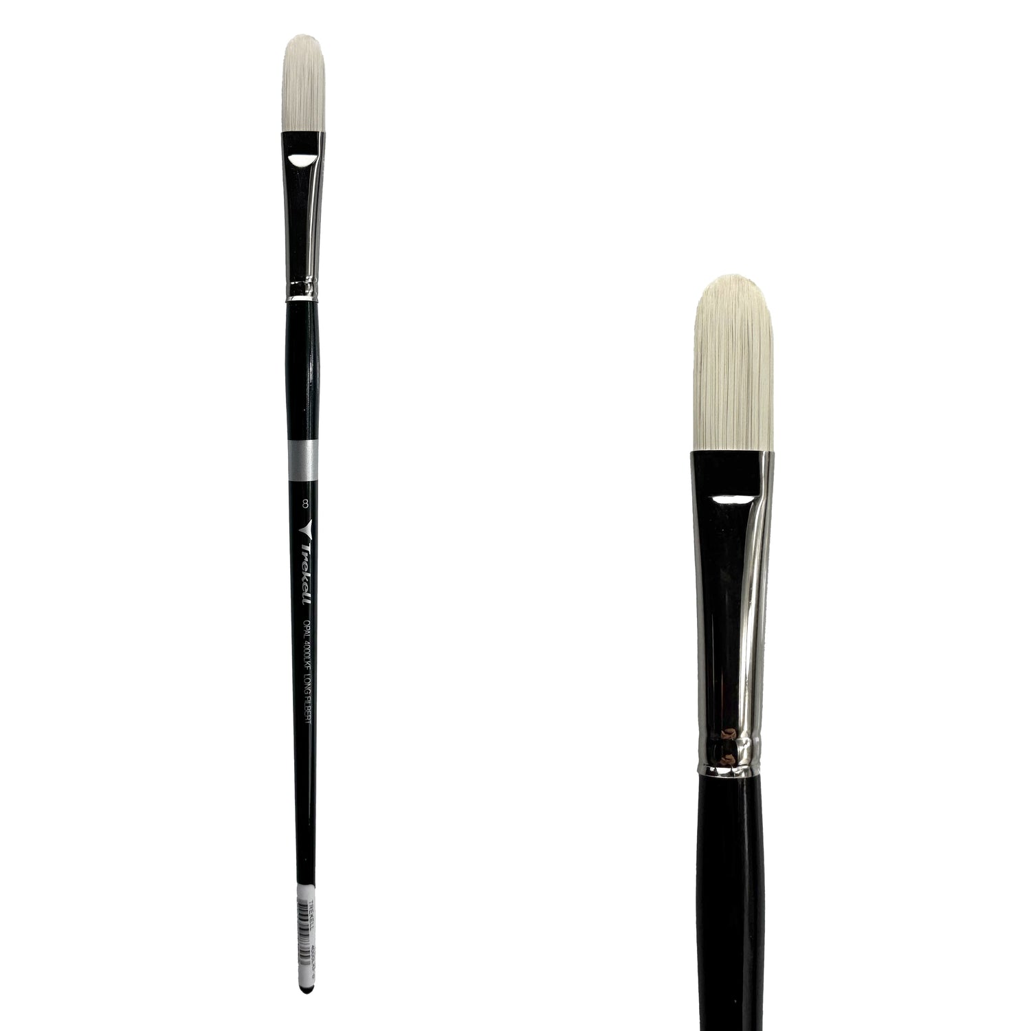 Trekell Opal #8 Long Filbert Brush - Long Handle
