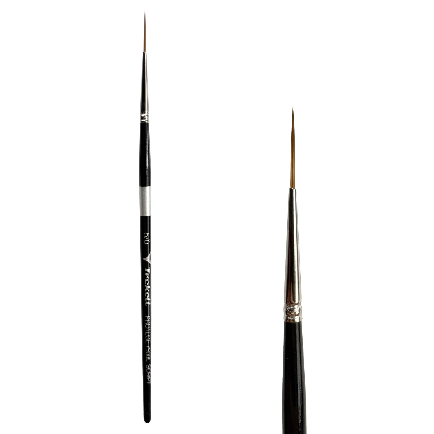 Trekell Protégé #5/0 Script/Rigger Brush - Short Handle