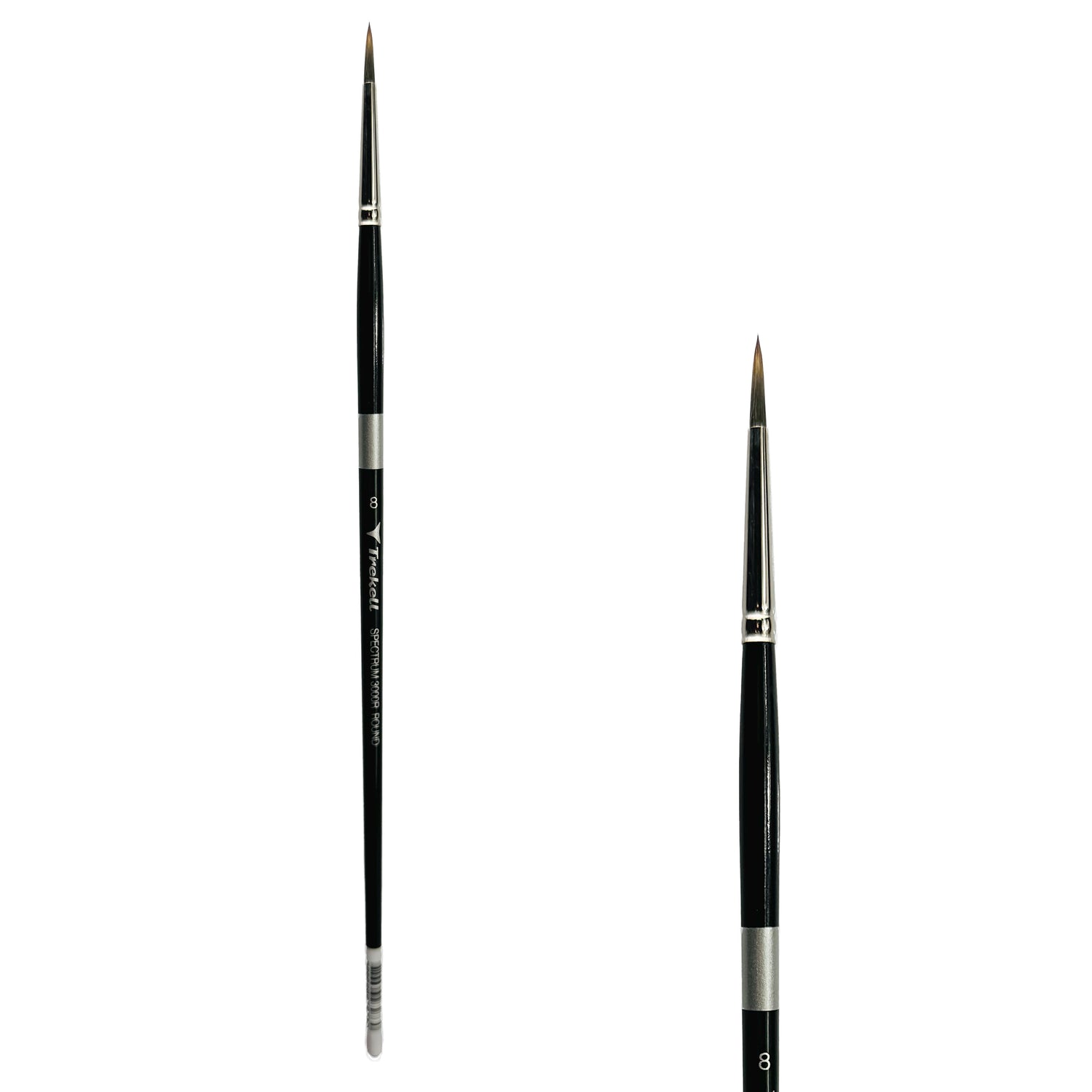 Trekell Spectrum #8 Round Brush - Long Handle