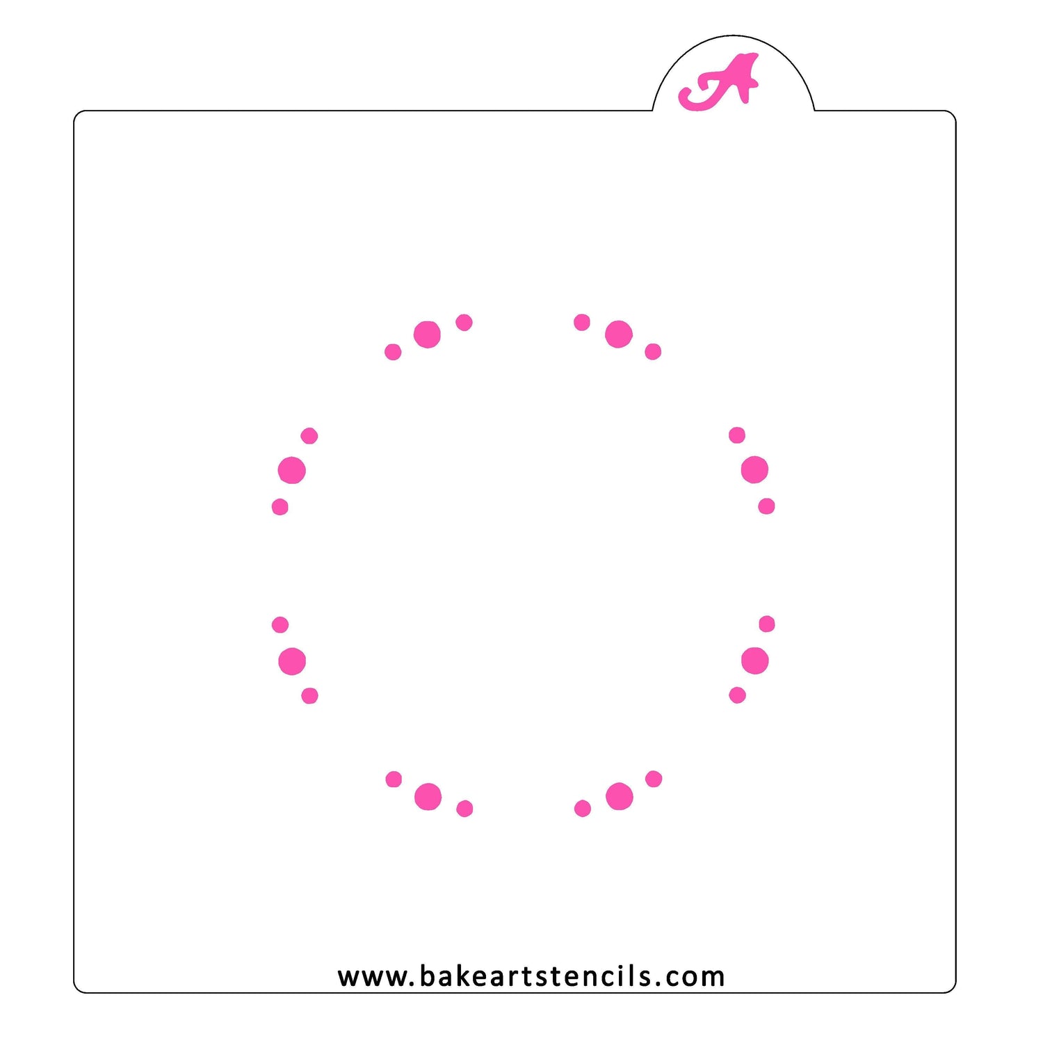 Triple Dots Border Cookie Stencil
