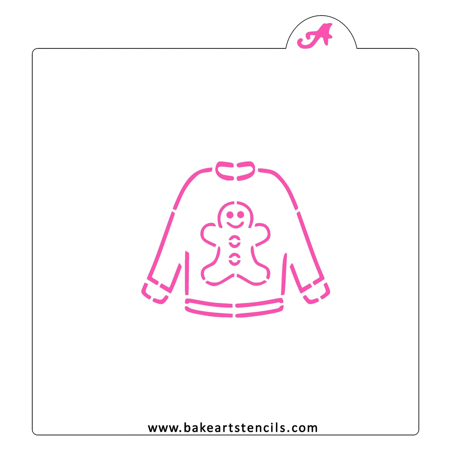 Ugly Christmas Sweater Gingerbread PYO Stencil