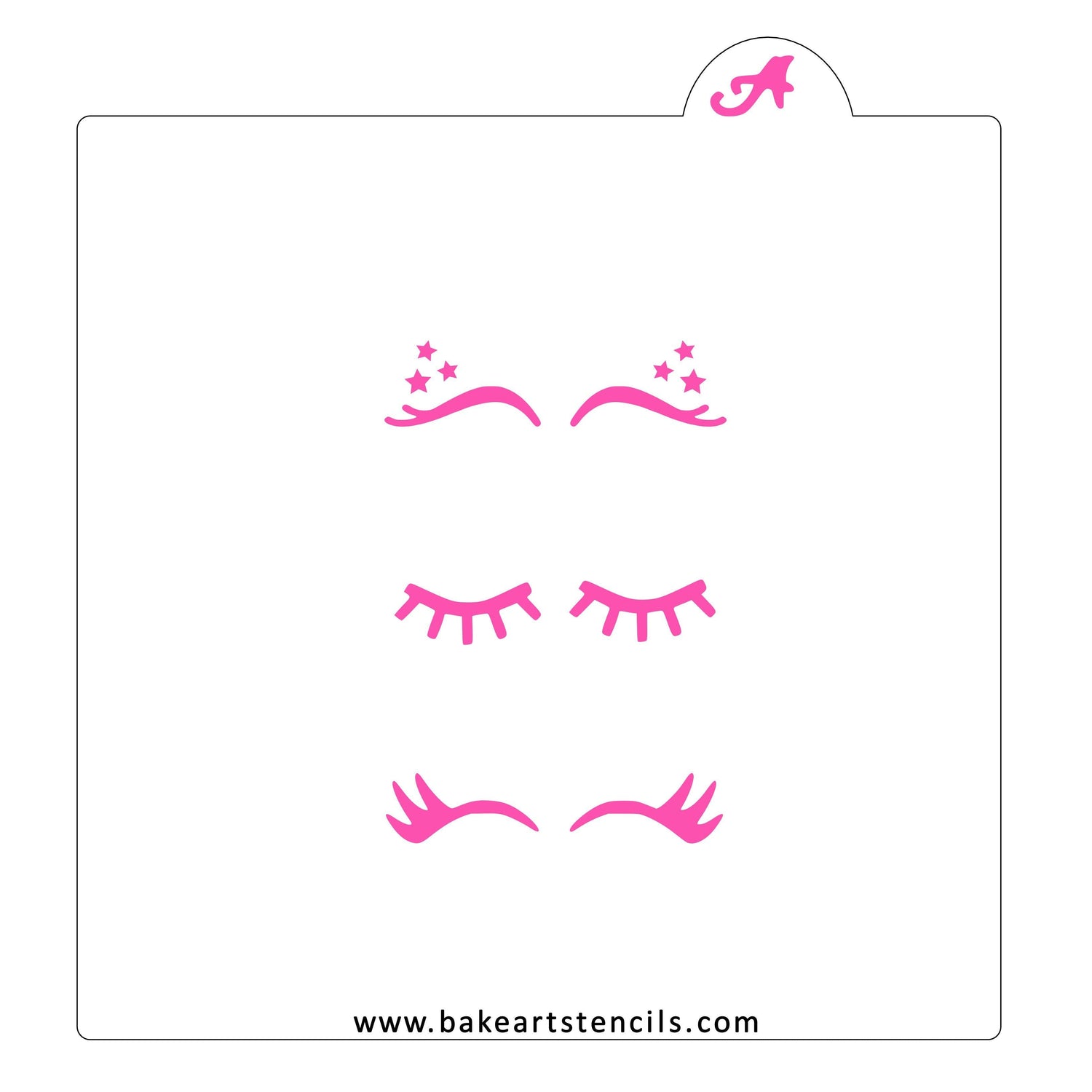Unicorn Lashes Cookie Stencil