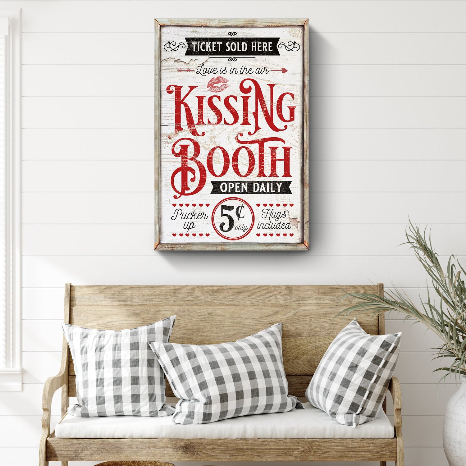 Valentines Day Kissing Booth Sign III