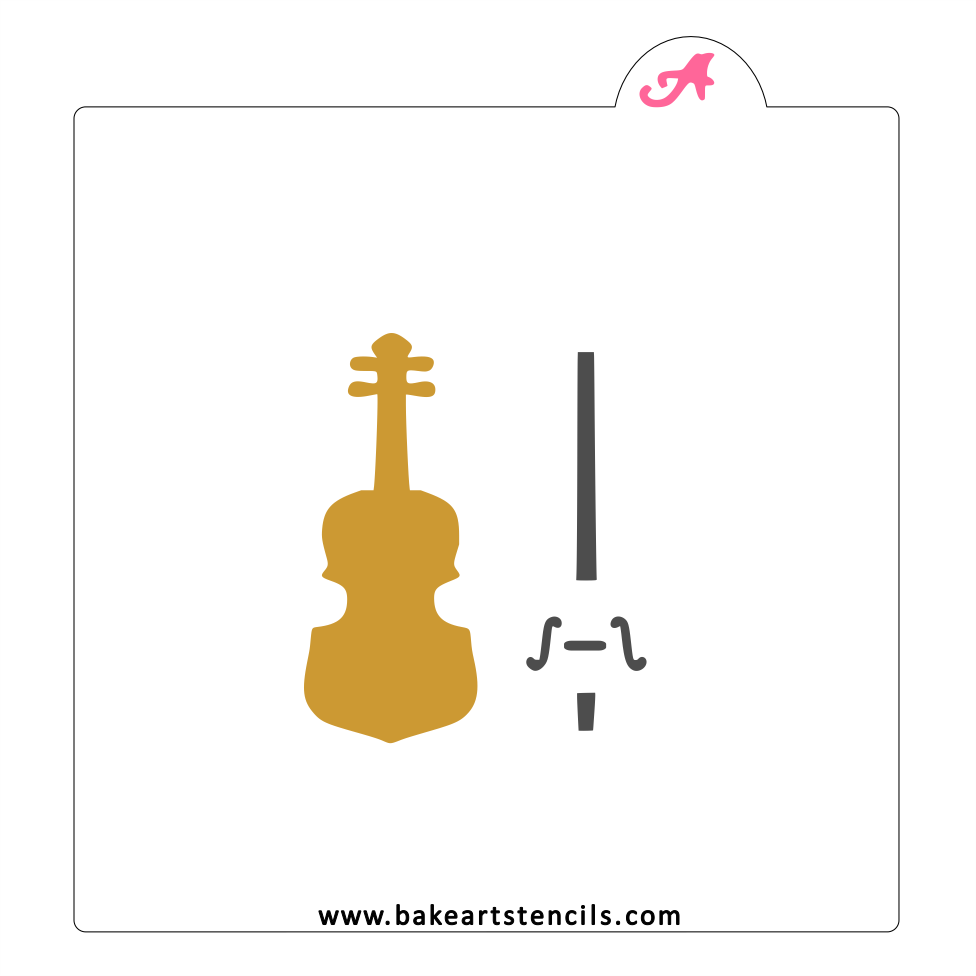 Violin Cookie Stencil