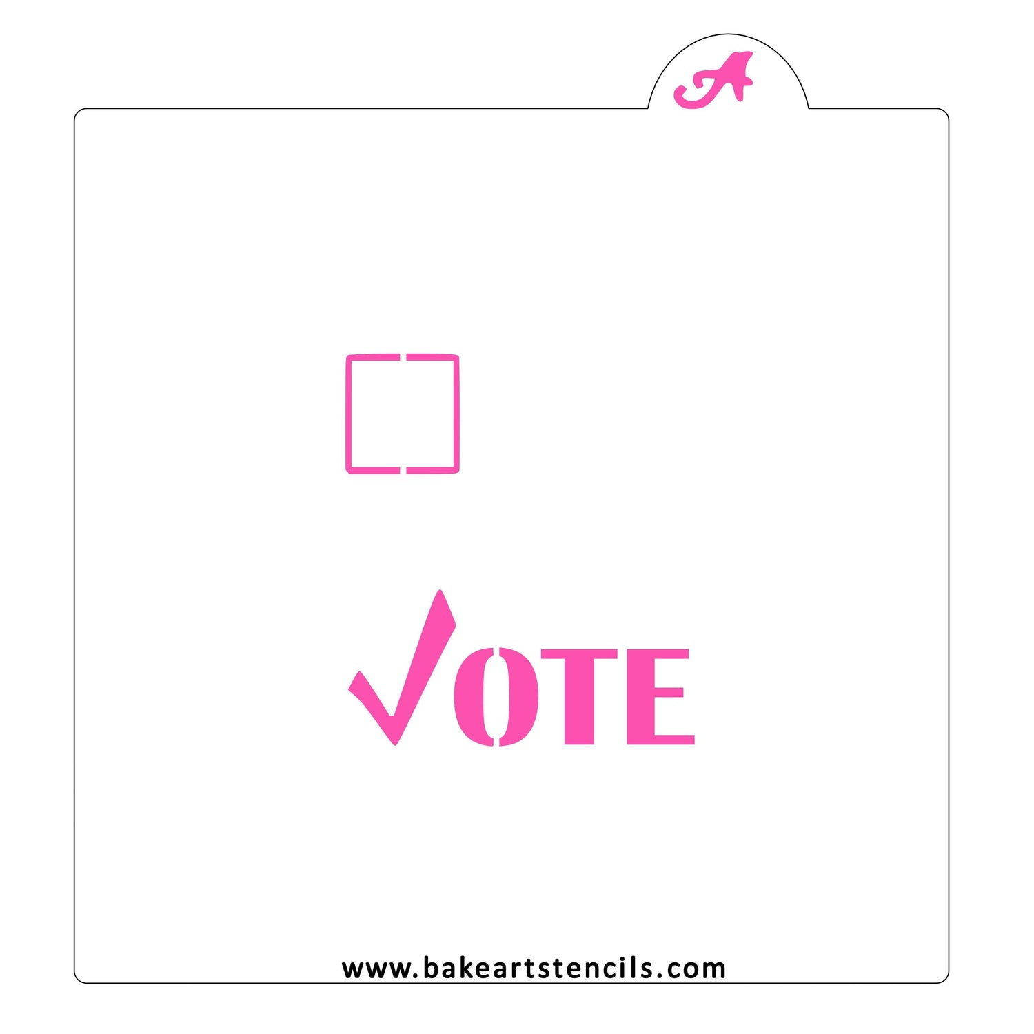 Vote Cookie Stencil