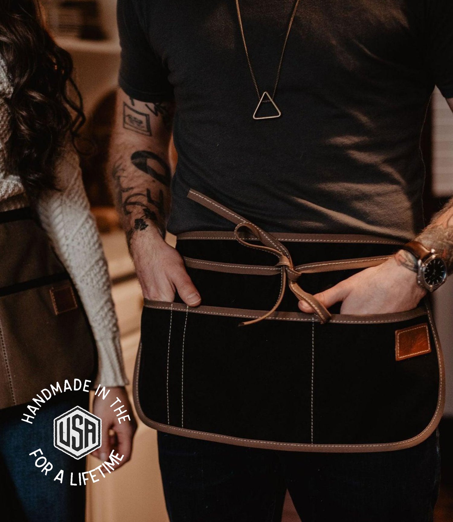 Waxed Canvas Waist Apron - USA Made