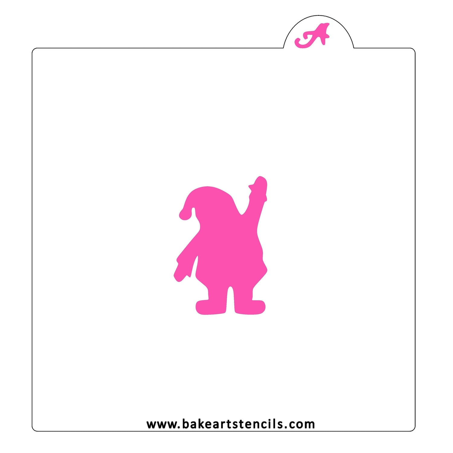 Waving Santa Cookie Stencil