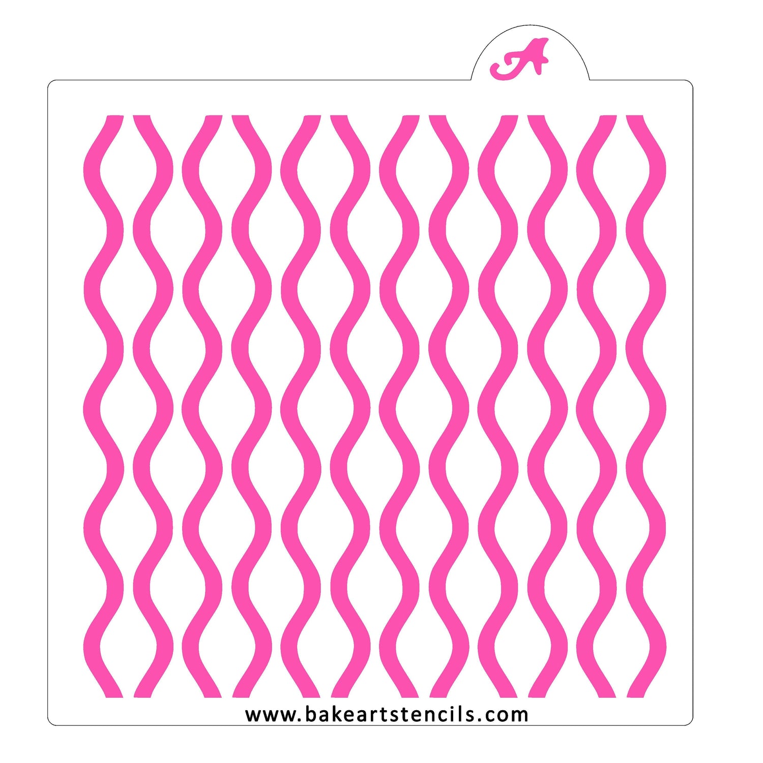 Wavy Reverse Pattern Stencil
