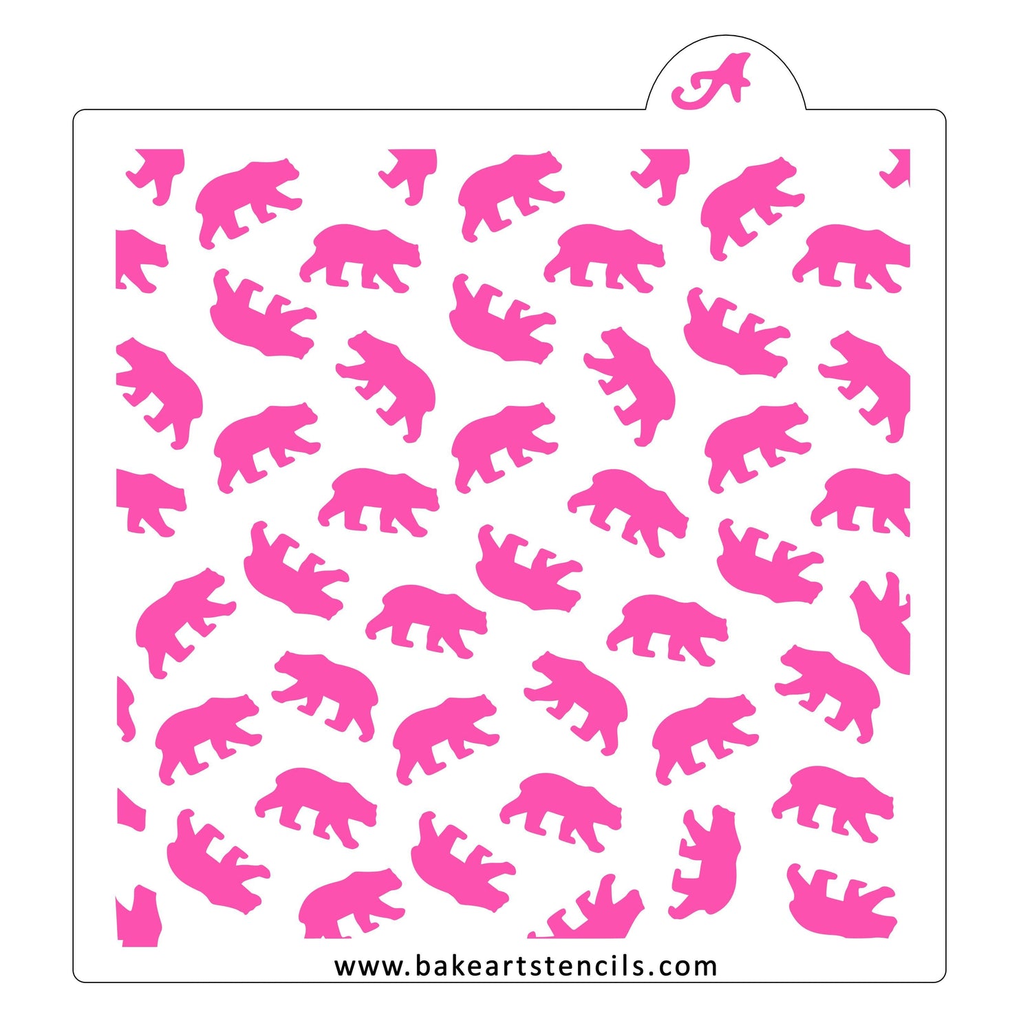 Wild Bears Pattern Cookie Stencil