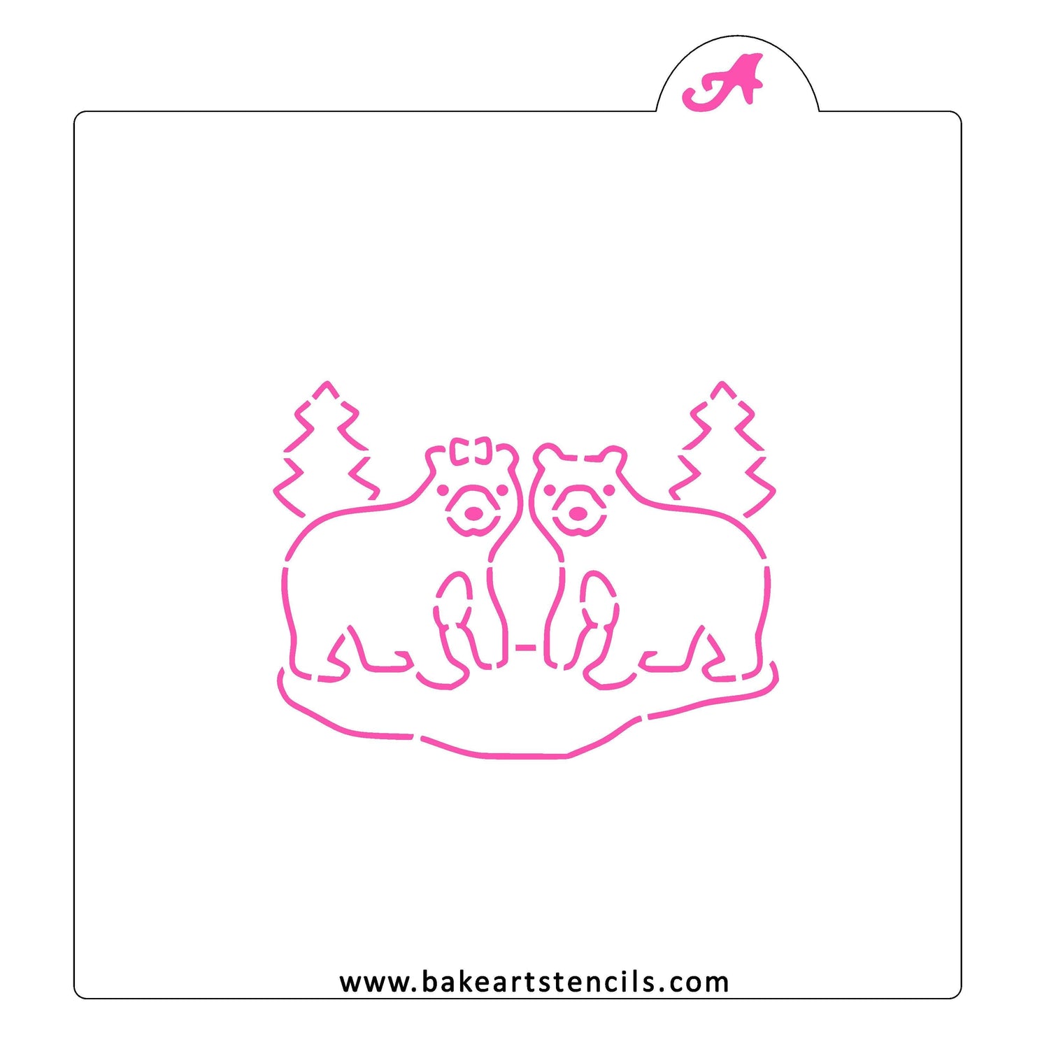 Winter Bears PYO Cookie Stencil