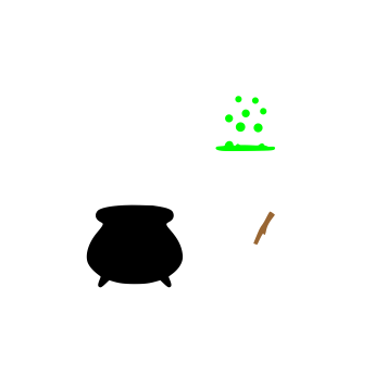 Witch Cauldron Cookie Stencil