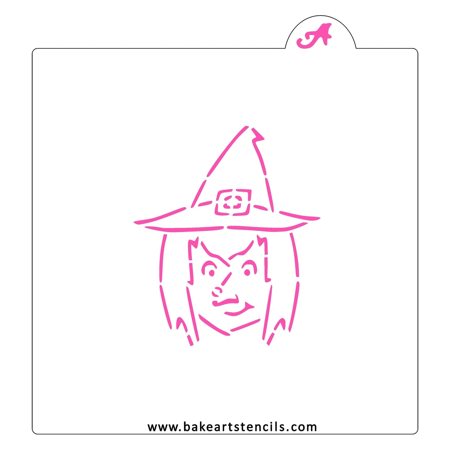 Witch Face PYO Cookie Stencil
