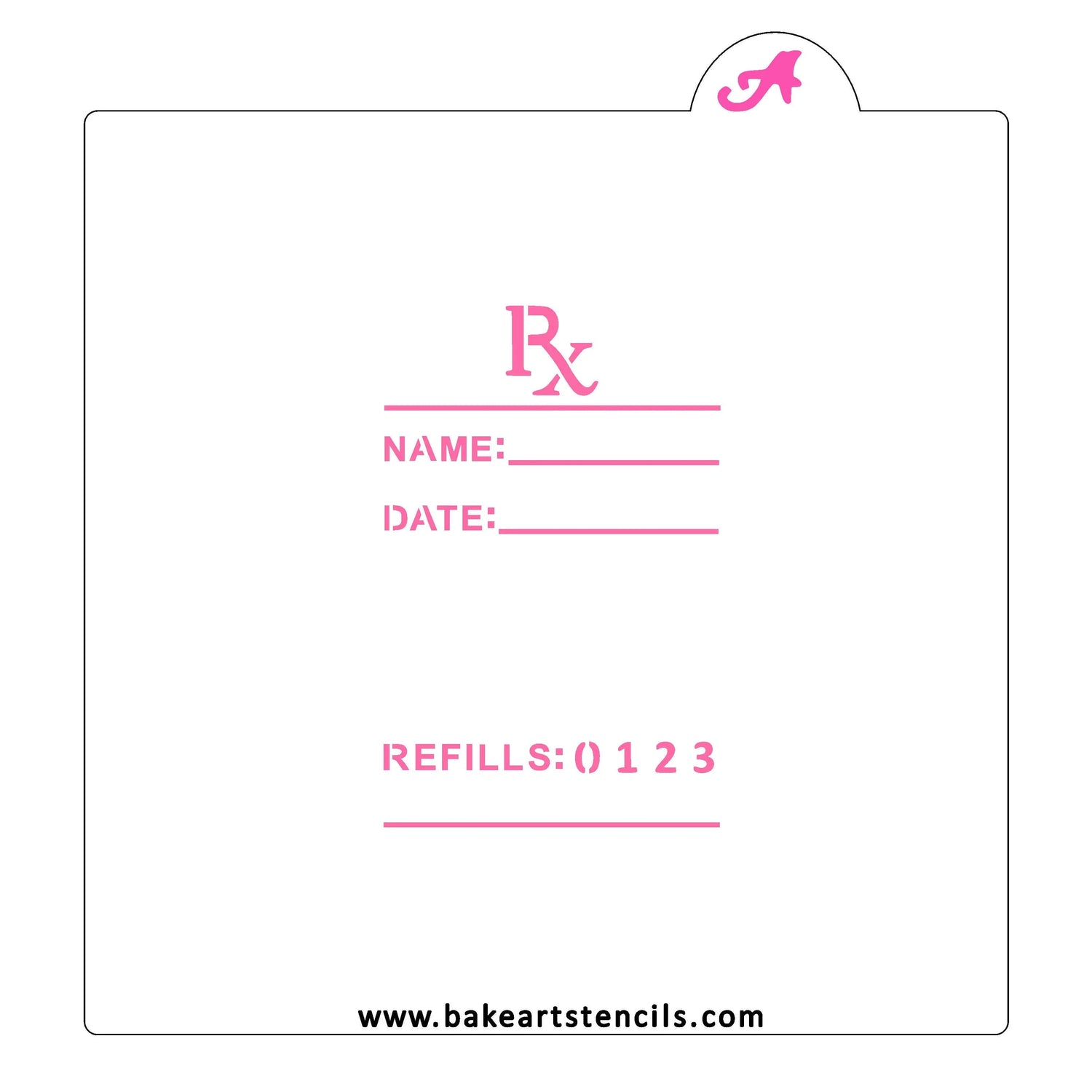 Write A Prescription Cookie Stencil