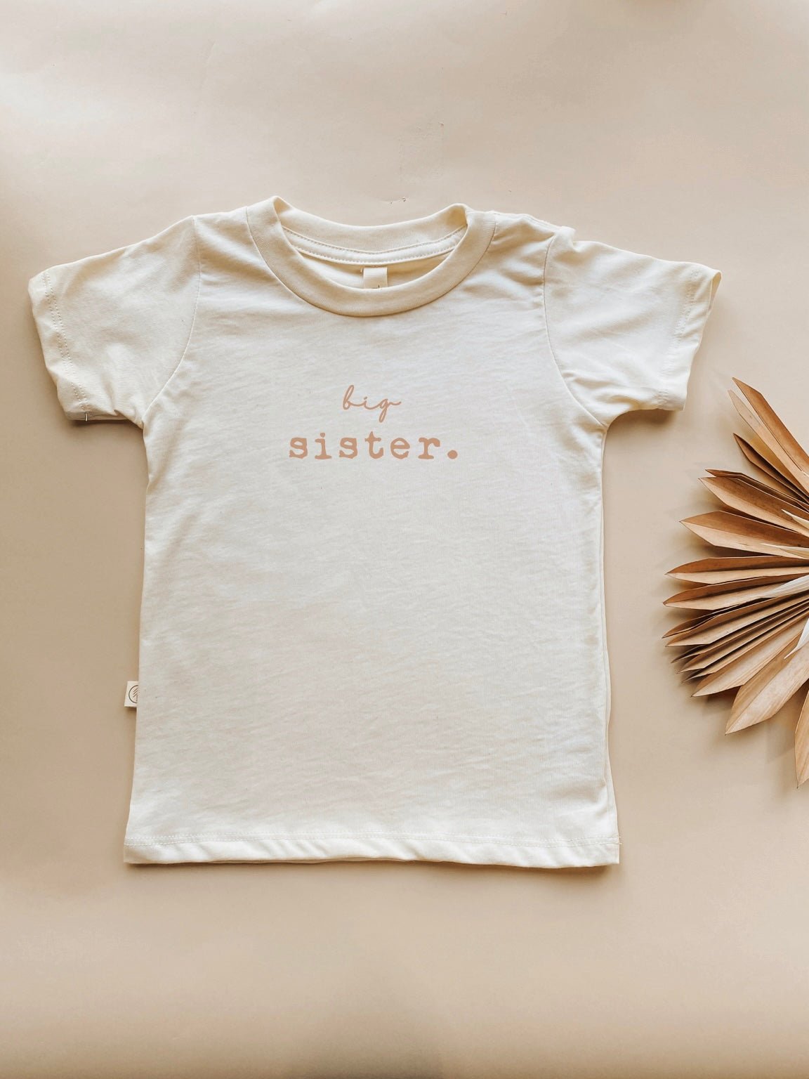 Big Sister Clay Organic Cotton Short Sleeve Toddler T-Shirt by Tenth & Pine