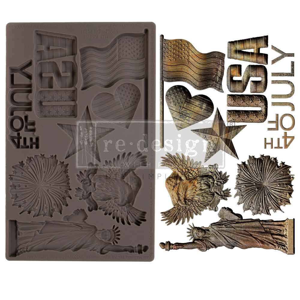 Decor Moulds® - Happy 4th - 1 pc, 5