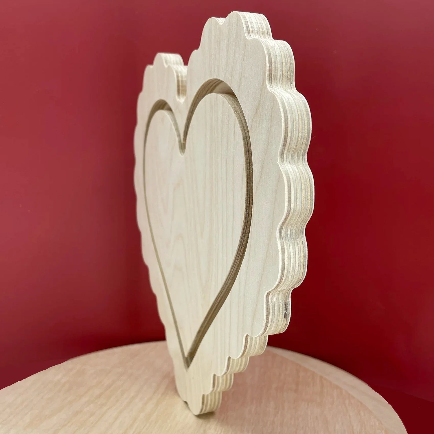 Trekell Candy Heart Floater Panel - Wooden Painting Canvas