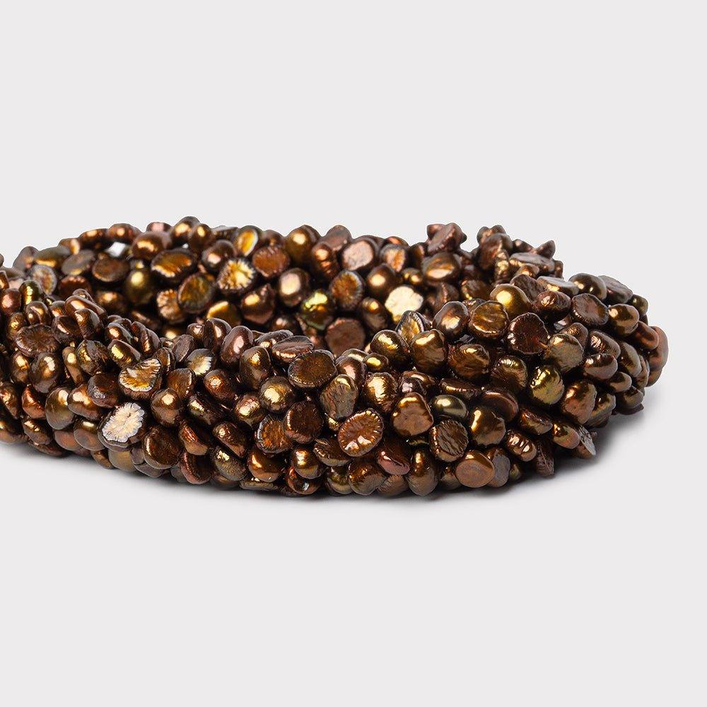 Chocolate Brown Baroque Pearls 16 inch 80 beads 6x5mm