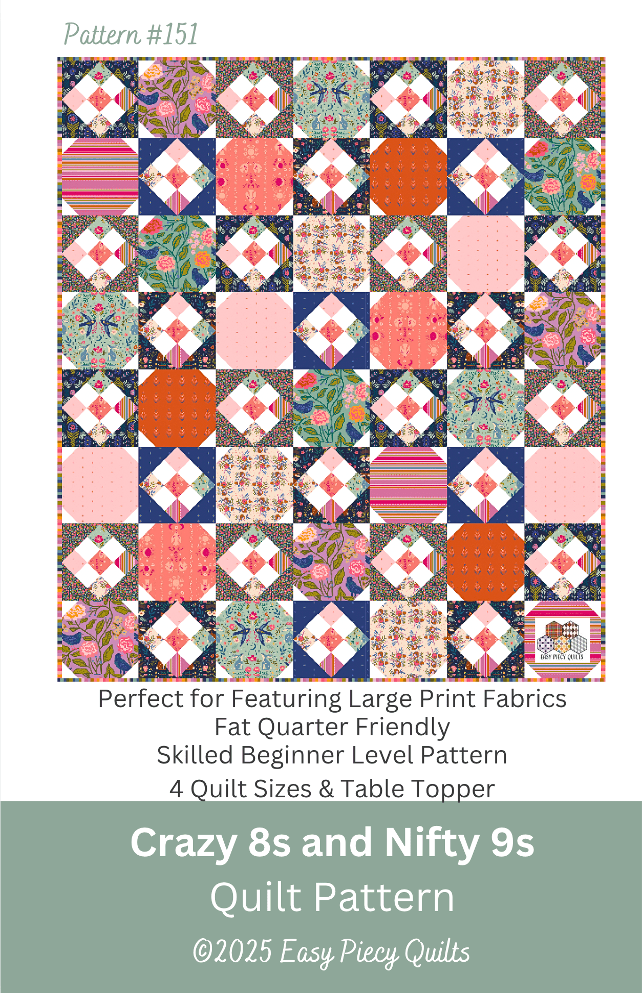 Crazy 8s & Nifty 9s Pattern, Paper Version