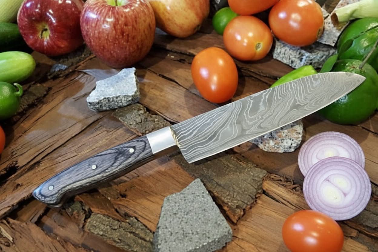 Custom Handmade Damascus Steel Chef knife/Kitchen Knife/Perfect Gift DK-060