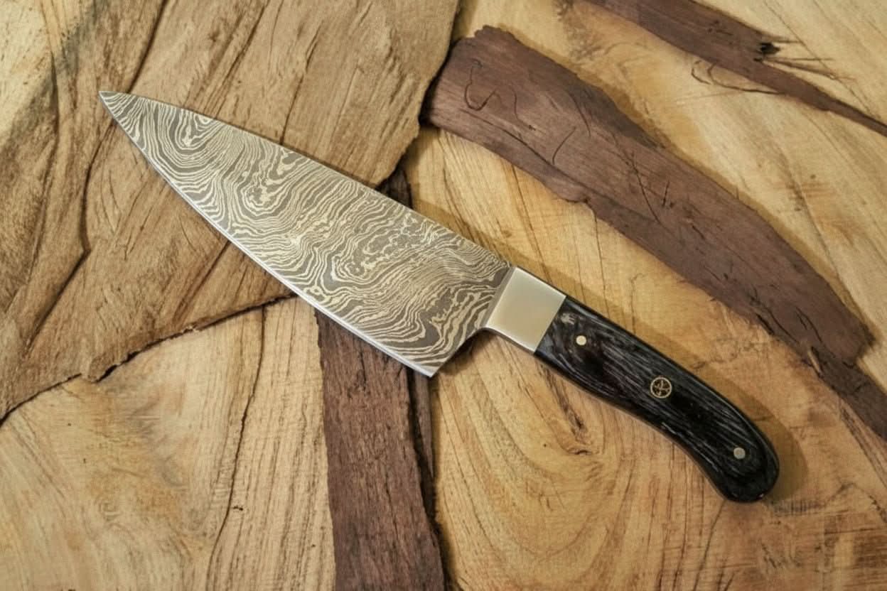 Custom Handmade Damascus Steel Full Tang Chef Knife / Vegetable Knife / Kitchen Knife DK-0128