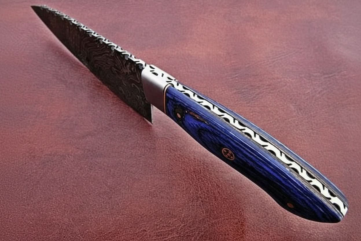 Custom Handmade Damascus Steel Full Tang Chef Knife / Vegetable Knife / Kitchen Knife DK-0130