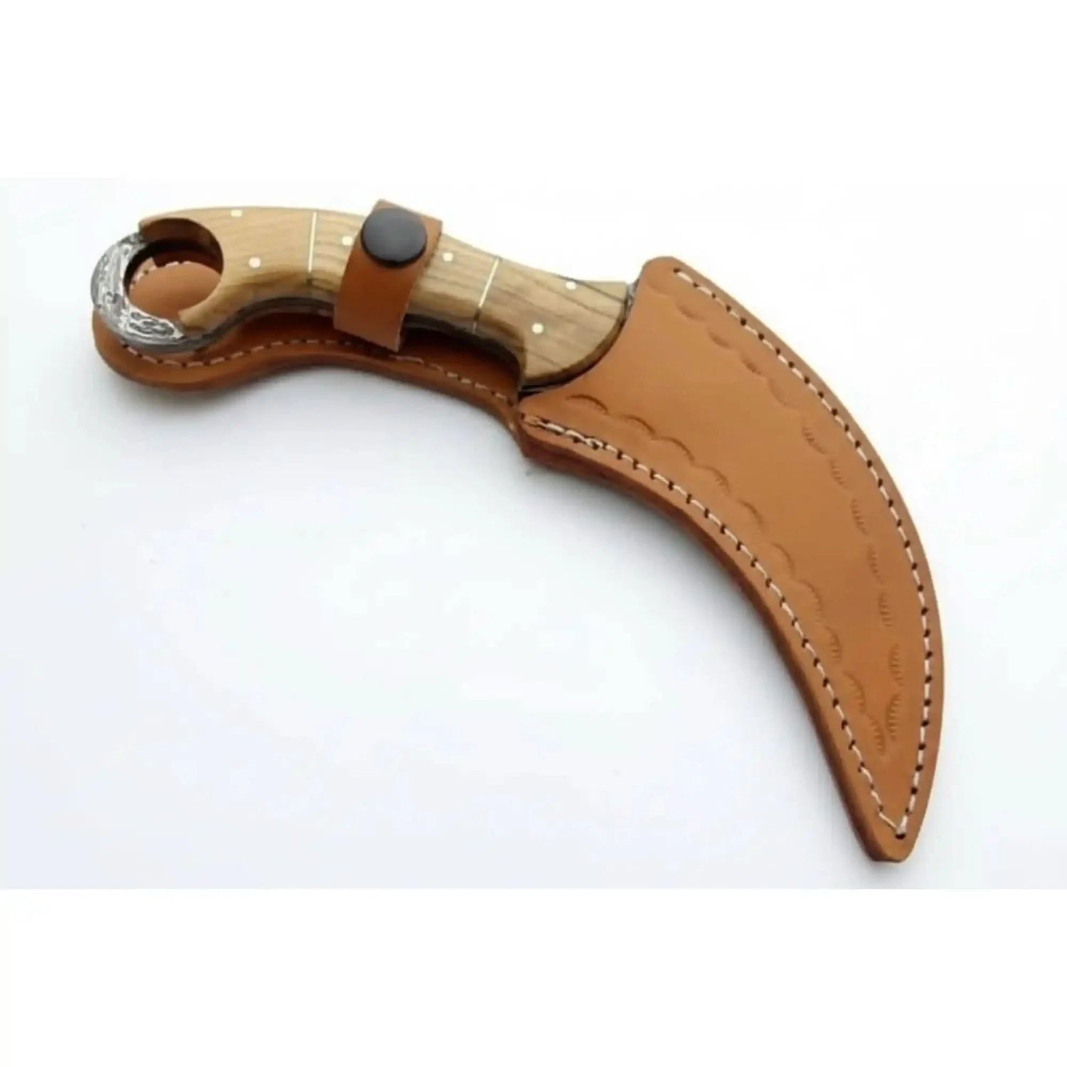 Custom Handmade Damascus Steel Full Tang Karambit Knife