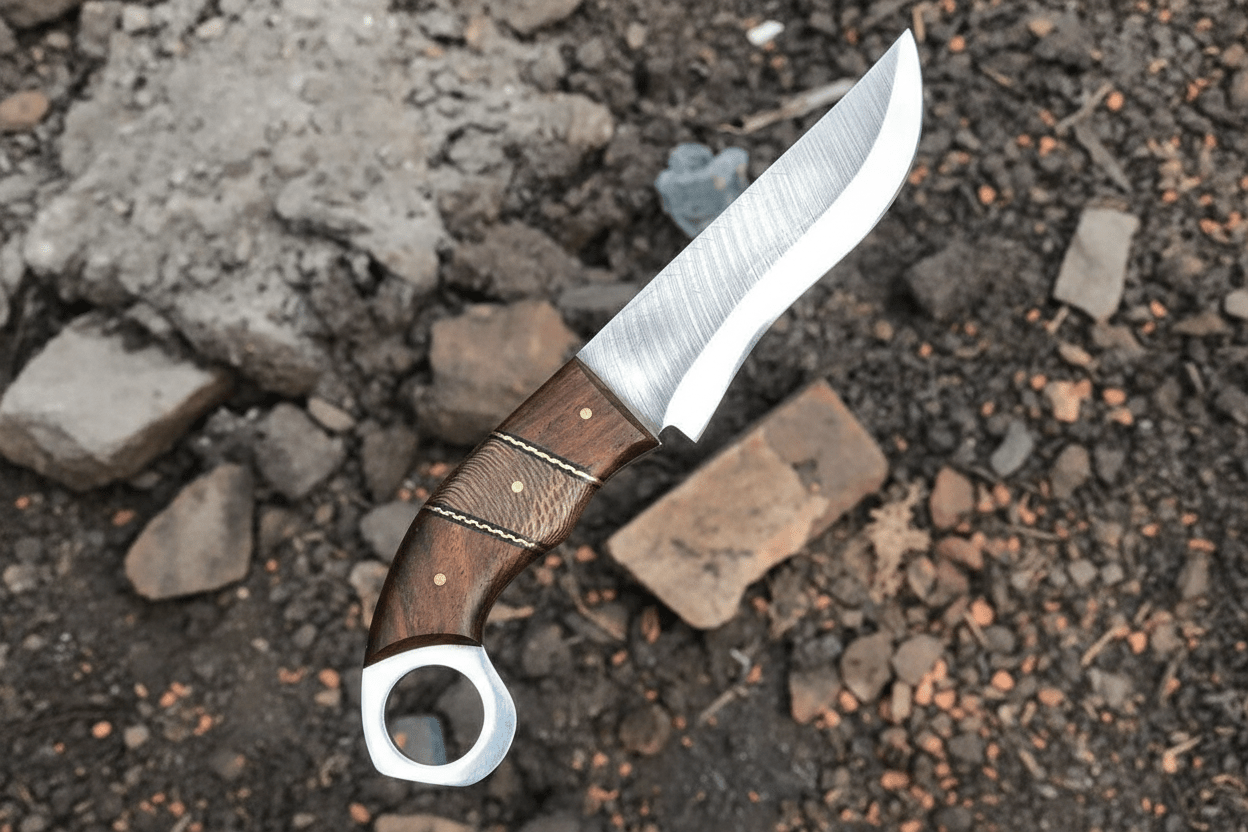 Custom Handmade Stainless Steel hunting knife leather sheath BM-0096
