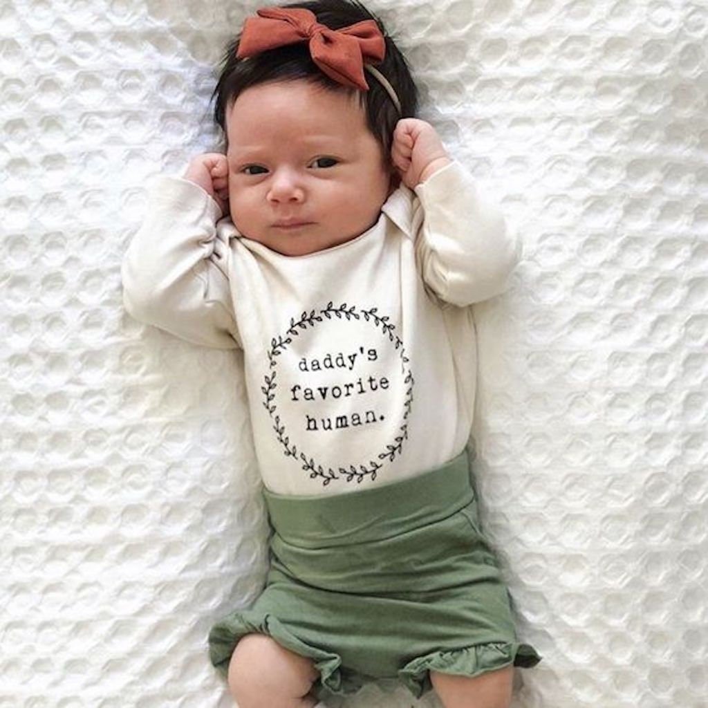 Daddy's Favorite Human Organic Bodysuit Long Sleeve by Tenth & Pine, product image 3