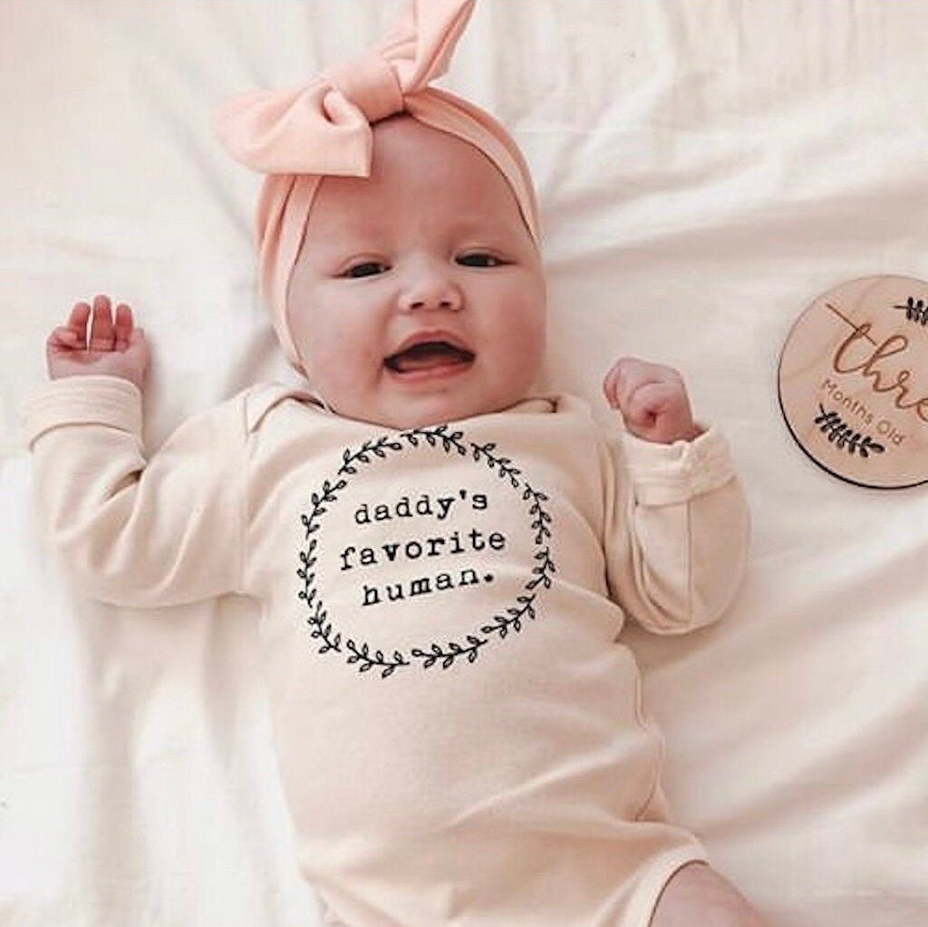 Daddy's Favorite Human Organic Bodysuit Long Sleeve by Tenth & Pine, product image 6