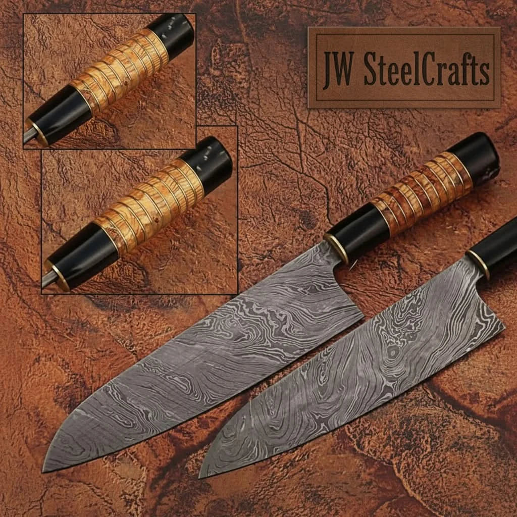 Forged Damascus Santoku Knife – 7