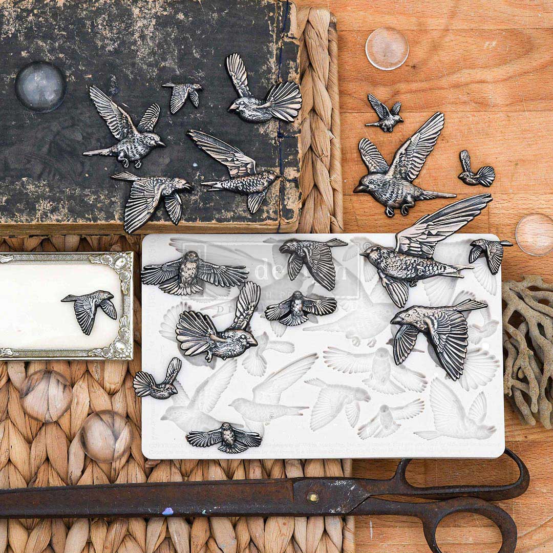 Finnabair Moulds - Flocking Birds - 1 pc, 5