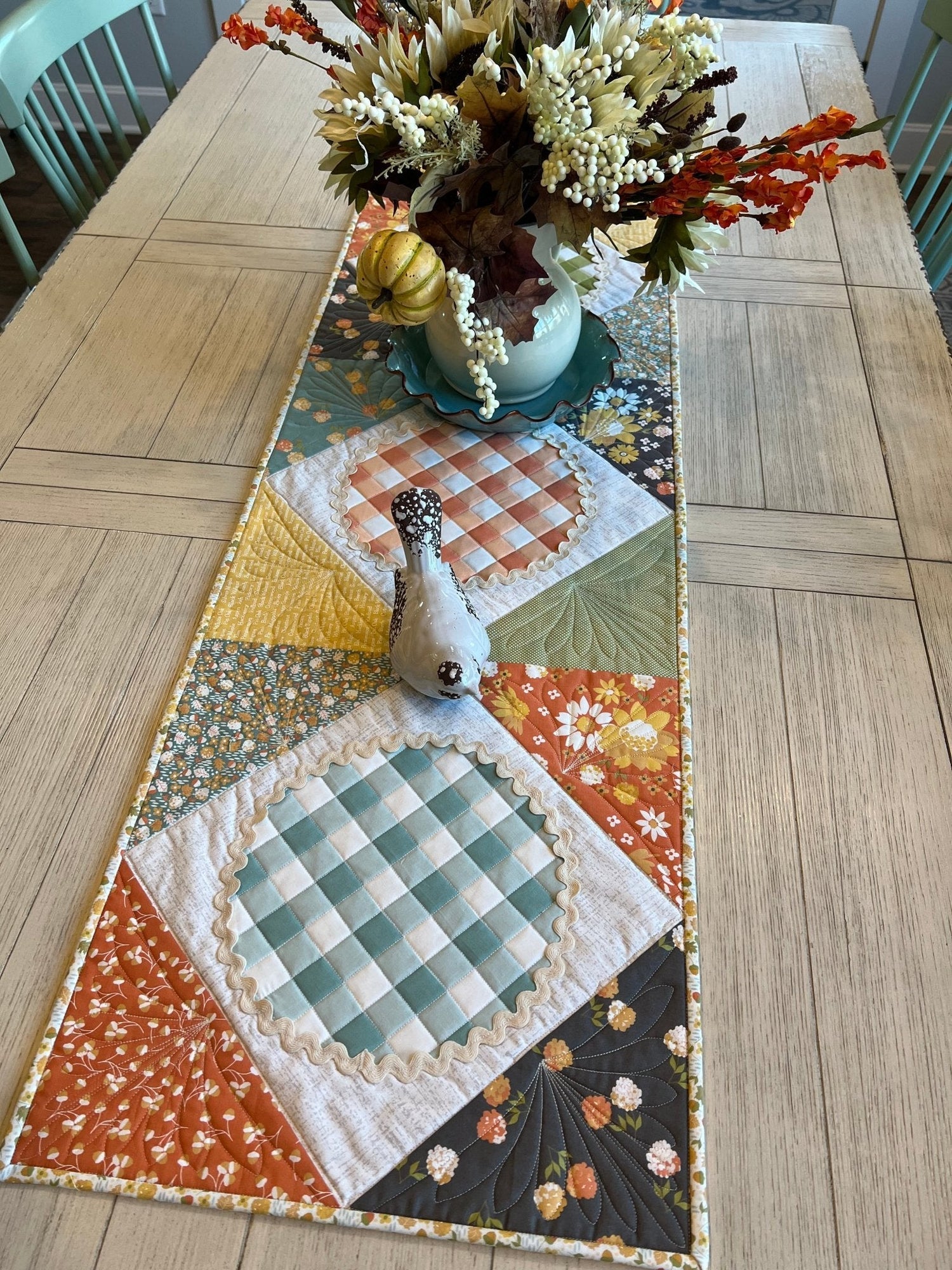 Easy as Pie Quilted Table Runner - Pattern Paper Print Version