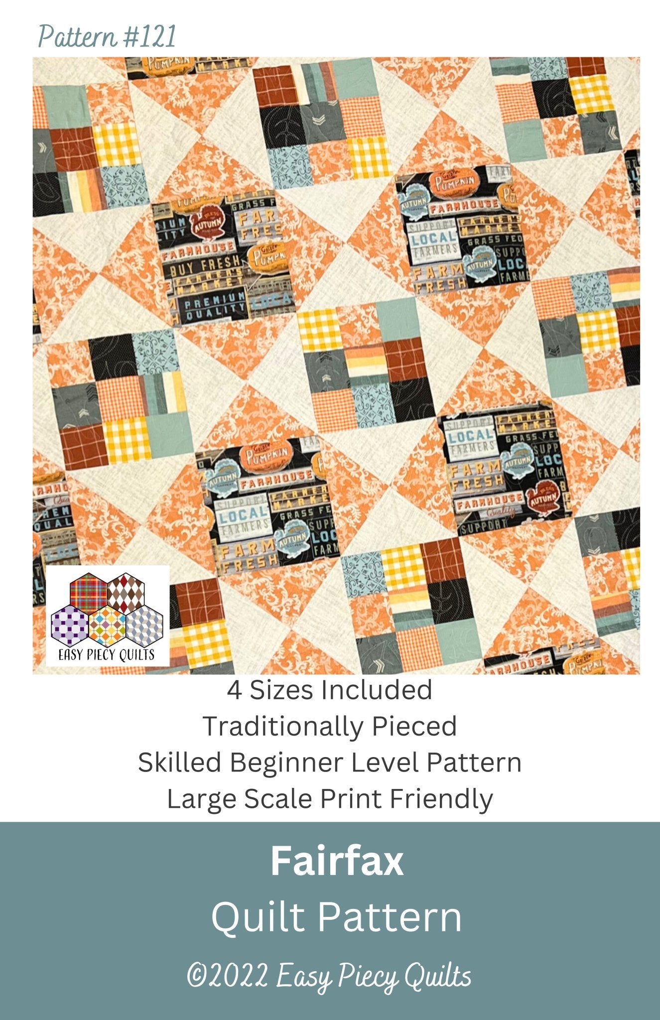 Fairfax Quilt Pattern - Paper Print Version