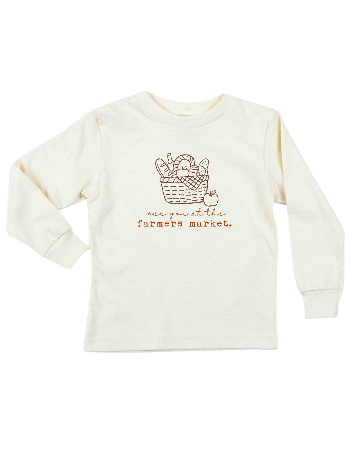 Farmers Market Organic Kids T-Shirt Long Sleeve by Tenth & Pine