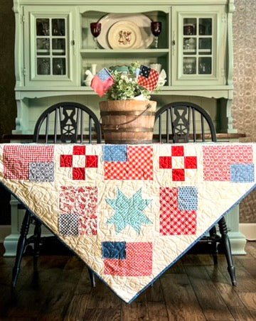 Farmhouse Flags Quilt Pattern - Paper Print Version