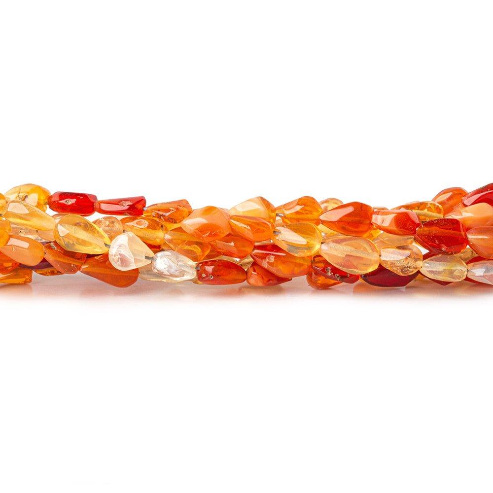 Fire Opal Beads Plain 4-5mm Pears