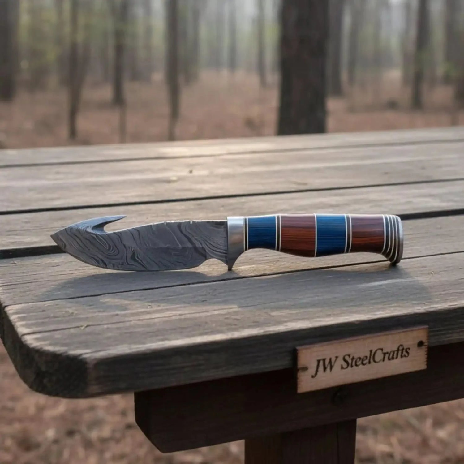 Custom Handmade Hunting Gut Hook Skinner Knife.