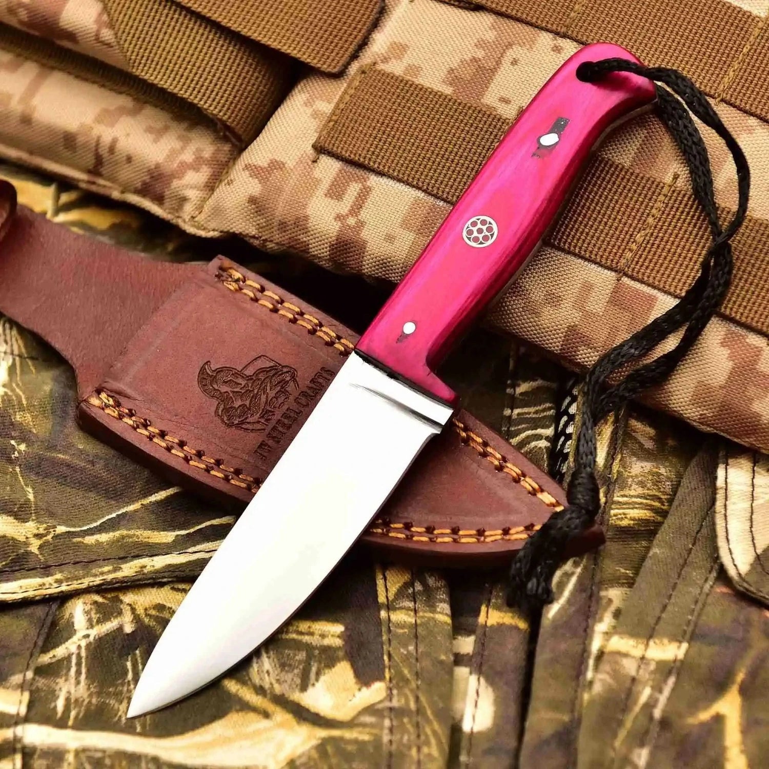Stainless Steel Hunting Knife Multiple Handle Colors | JW SteelCrafts