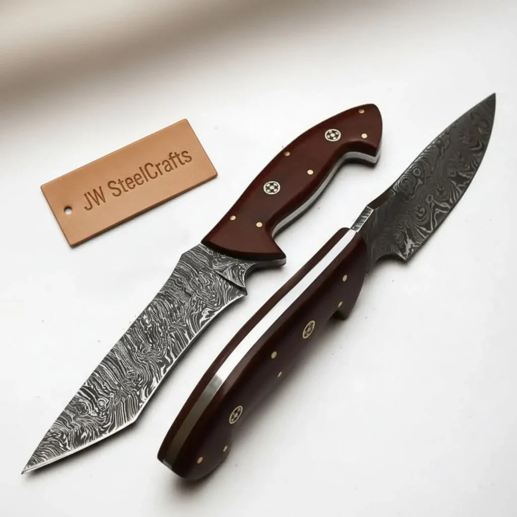 Handmade Damascus Steel Hunting Skinner Knife - 10.00 Inches/ Fixed Blade Knife