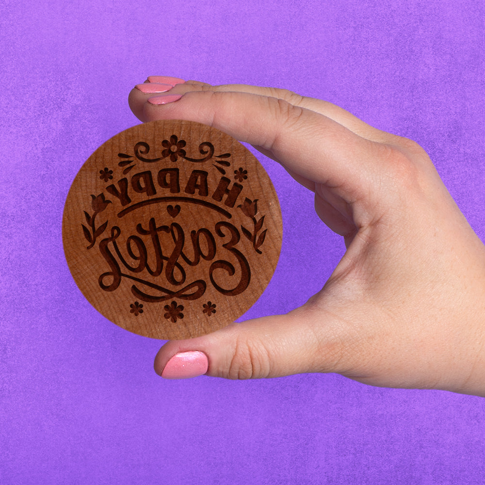 Embossed Easter Cookie Press - Happy Easter
