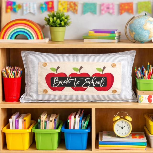 PANEL ONLY: RECTANGLE Fall, Autumn; BACK TO SCHOOL