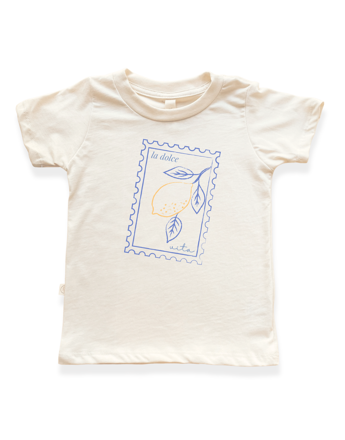 La Dolce Vita Stamp Organic Kids T-shirt by Tenth & Pine
