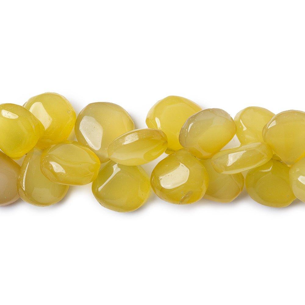 Lemonade Chalcedony Beads Plain 12mm Hearts