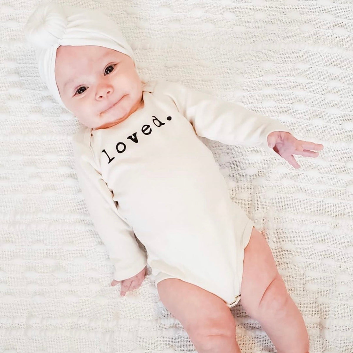 Loved. Organic Baby Bodysuit Long Sleeve by Tenth & Pine, product image 13