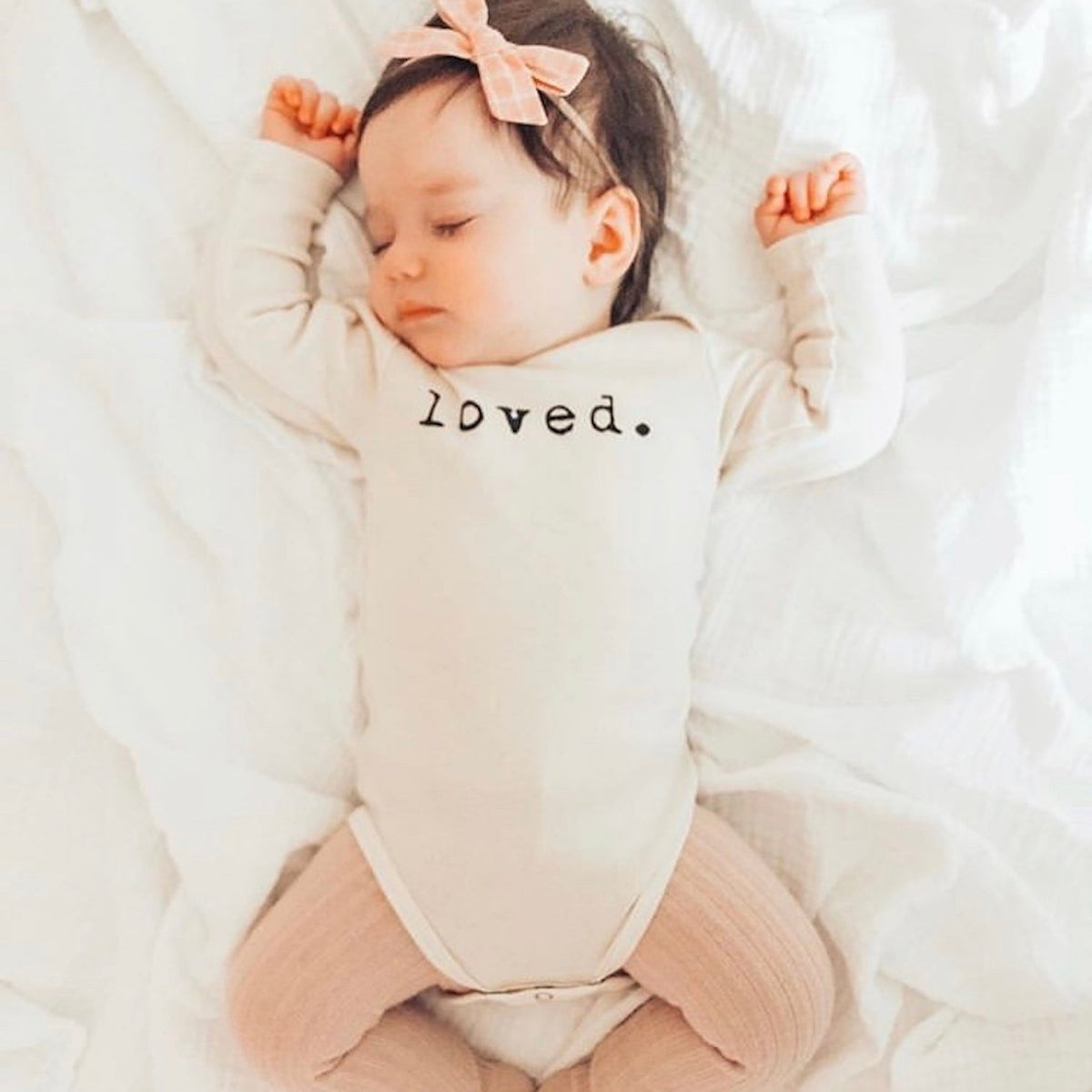 Loved. Organic Baby Bodysuit Long Sleeve by Tenth & Pine, product image 12