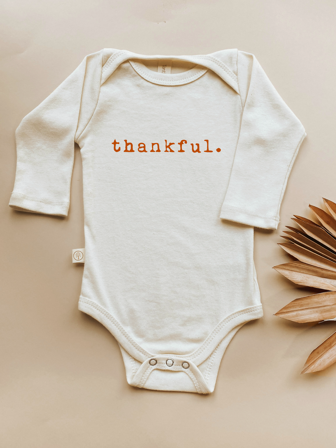 Thankful Organic Bodysuit Long Sleeve by Tenth & Pine