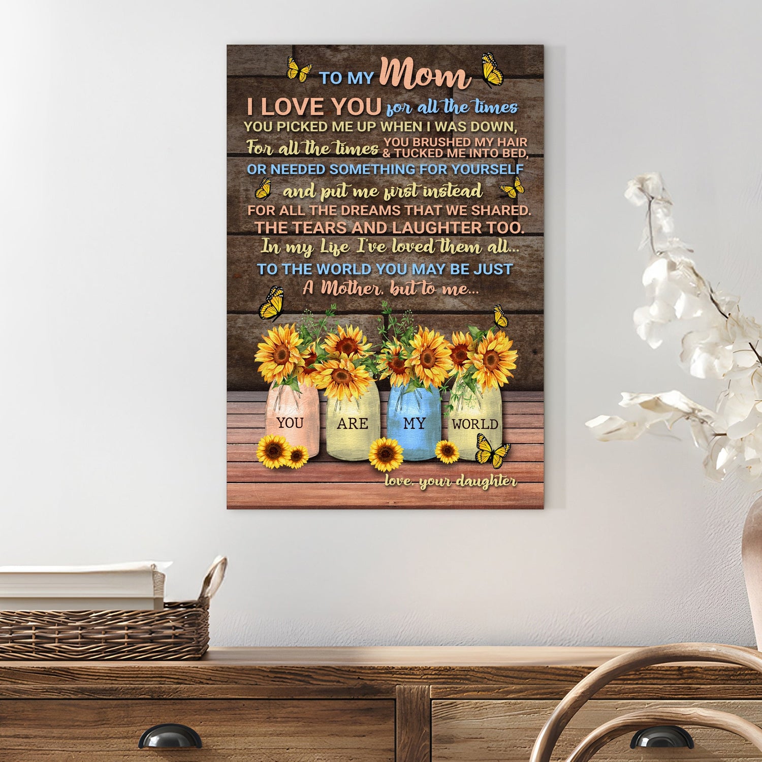 Mother's Day Sign To Me You Are My World