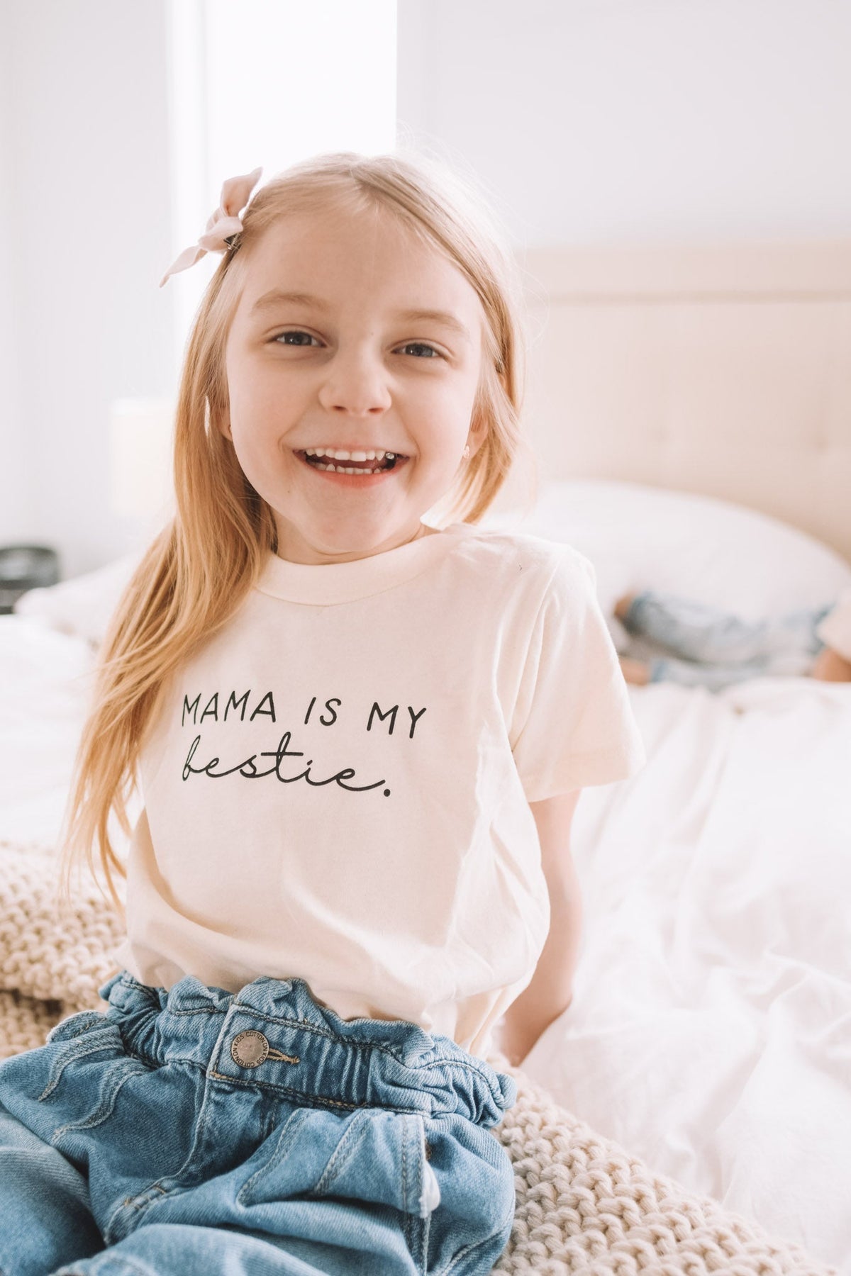 Mama Is My Bestie Organic Kids T-shirt by Tenth & Pine, product image 4