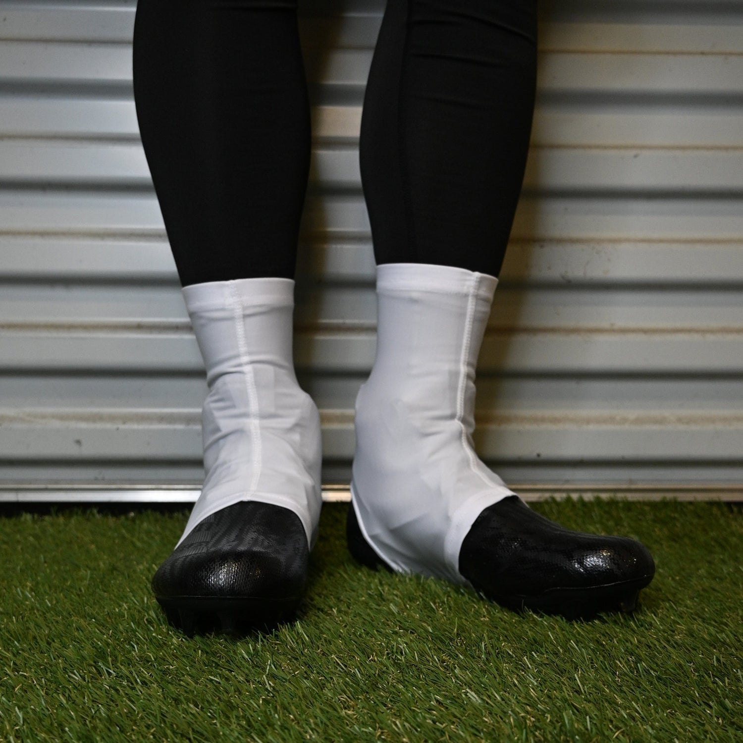 Faith Cross White Cleat Covers (Spats)